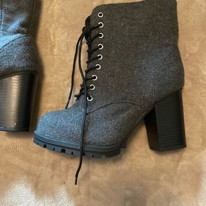 Lane Bryant Size 7W Grey Boots